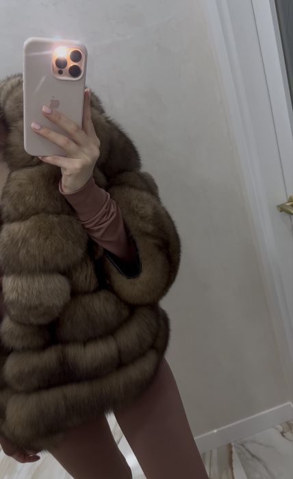 Шуба из финского песца под соболь