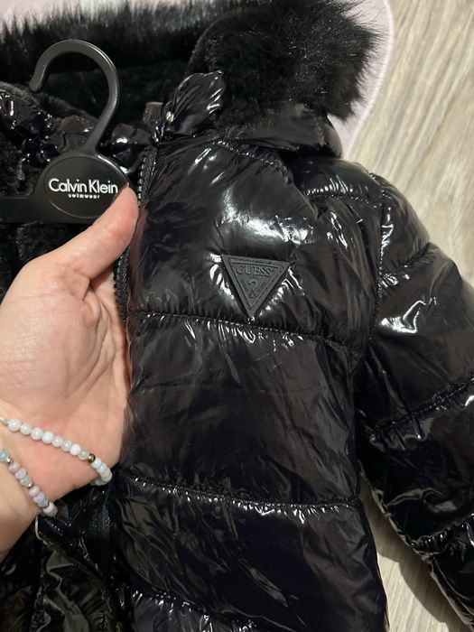 Kurtka Guess oryginalna 5 czarna parka płaszczyk