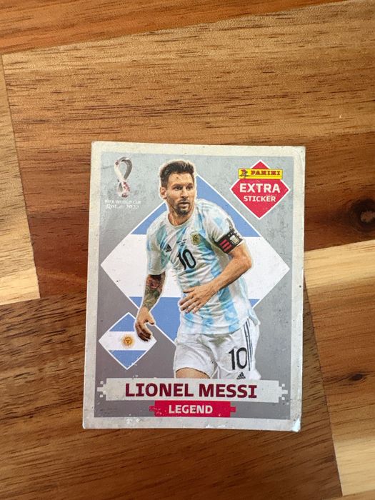 Lionel Messi Legend Extra Sticker do Mundial do Qatar 2022 da Panini