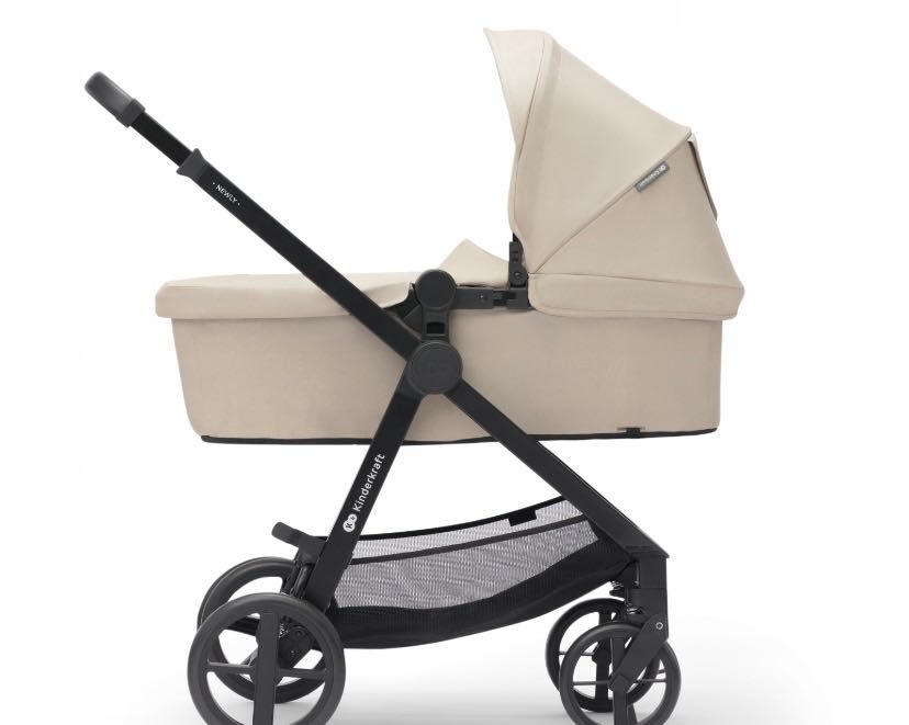 Wózek spacerówka Wielofunkcyjny Kinderkraft NEWLY + Nowa Gondola Beżowy