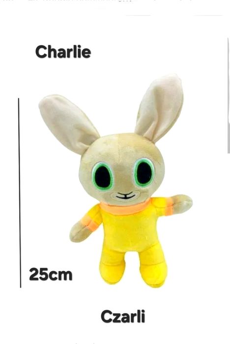 Nowa maskotka Charlie z bajki bing Czarli miś pluszak przytulanka zabawka króliczek królik
