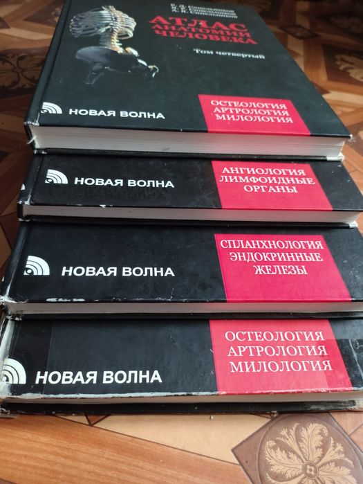 Комплект атласов анатомии человека Синельников  в 4-х томах  2012 год  Анатомія людини атлас