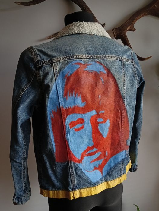 Kurtka ręcznie malowana custom Czesław Niemen