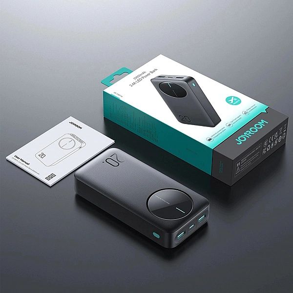 Powerbank Joyroom JR-PBF14/20000mAh 2.4A 2x USB-A 1x USB-C - czarny