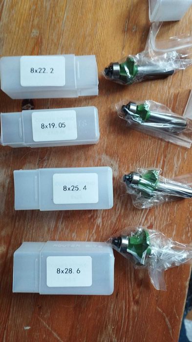 Brocas para Tupia várias diámetro 8mm. Novas