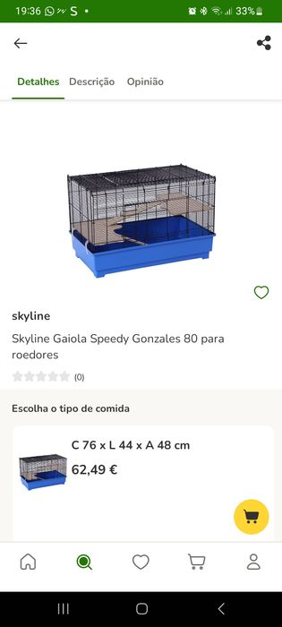 Gaiola grande para hamster em 2a mão
