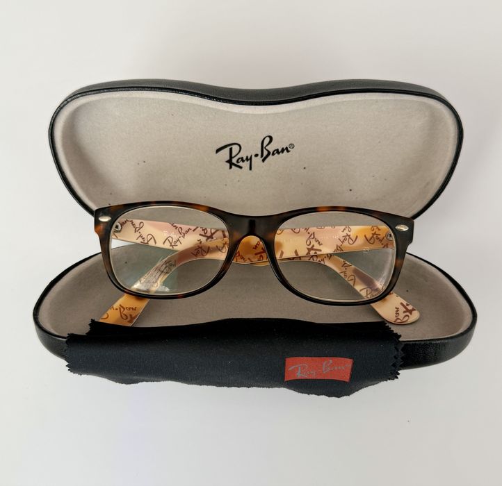 Оправа окуляри Ray-Ban RB 5184, чорна оправа з бежевими вставками черепаха 5409