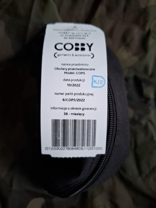 Okulary przeciwsłoneczne Cobby wojskowe WP MON.
