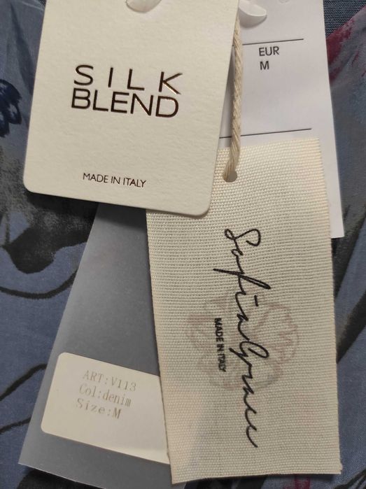 Bluzka damska, jedwab, Nowa, rozmiar 40/42, produkt Italy