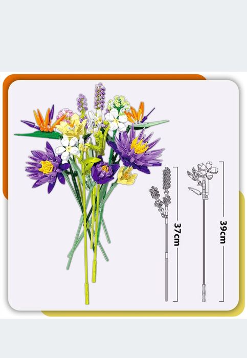 Klocki bukiet kwiatow