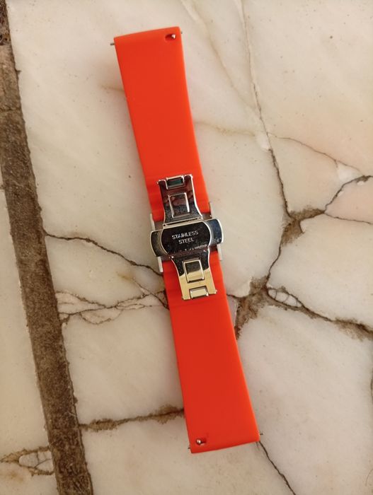 Bracelete de báscula laranja 22mm
