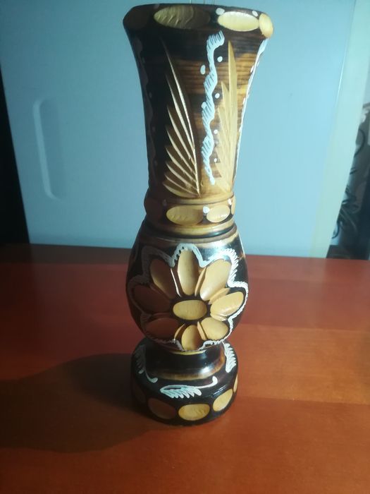 Jarra madeira artesanal decorativa