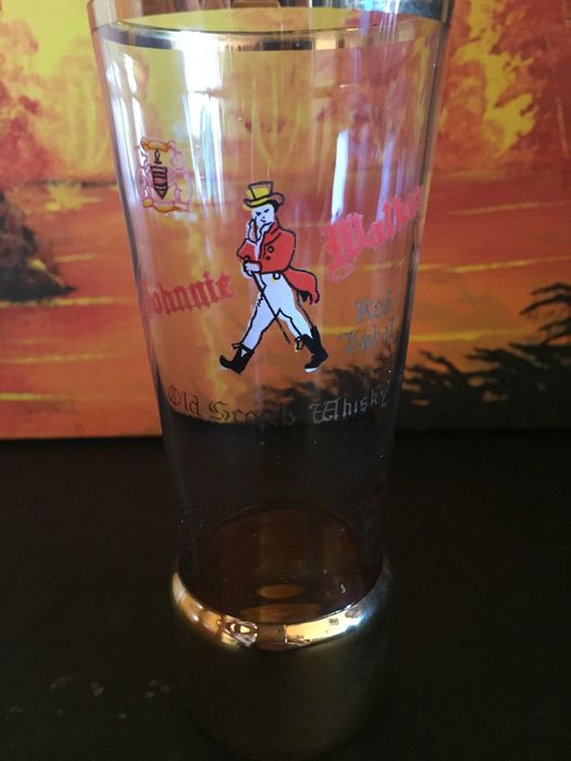 Conjunto de Jarro e 6 copos de Whisky (publicidade vintage)