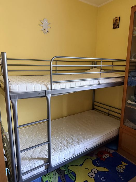 Łóżko piętrowe metalowe IKEA