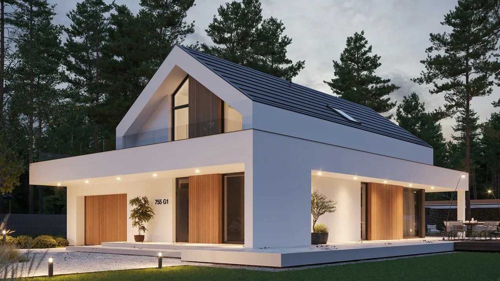 NOWOCZESNY DOM MARZEŃ New House 755 G1 (EXTRADOM) Rzezawa k. Bochni
