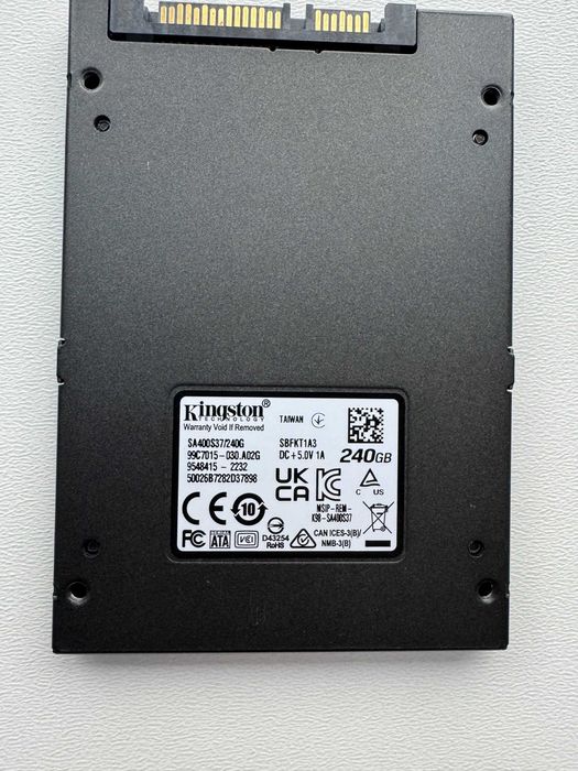 Жорсткий диск Kingston SSD 240 gb A400 240GB SATAIII TLC