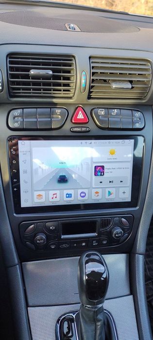 Rádio 9" Android Mercedes W203 S203 A209 Carplay 2/32GB GPS WiFi novo