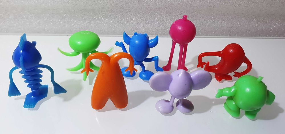 Antiga Coleção Completa ~ ” CRATER CRITTERS ” ~ 8 Monocromáticos Brinde Kellogg´s Anos 70.