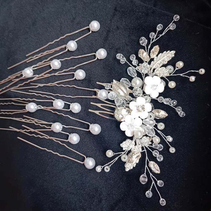 Komplet ozdób ślubnych do wlosow