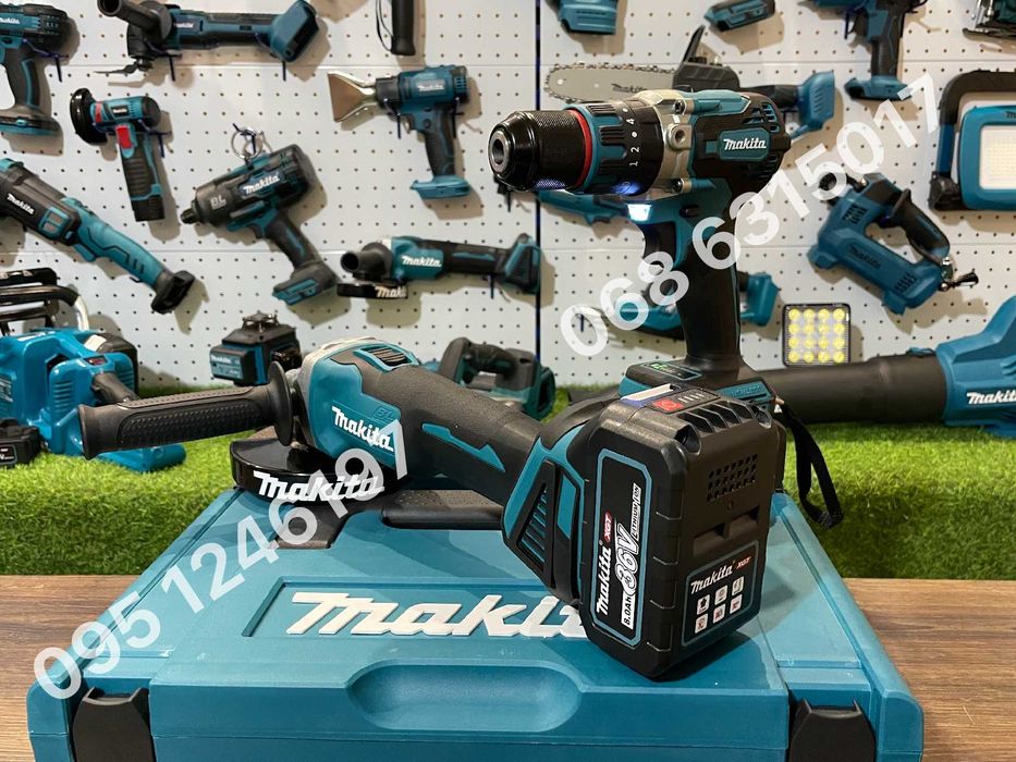 Набор акумуляторный Makita Шуруповерт DHP 489BL Болгарка DGA 511 36V