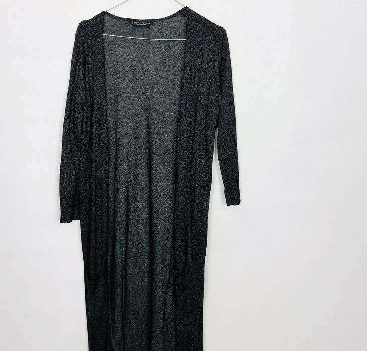 Czarny połyskujący długi kardigan XL 42 Dorothy Perkins