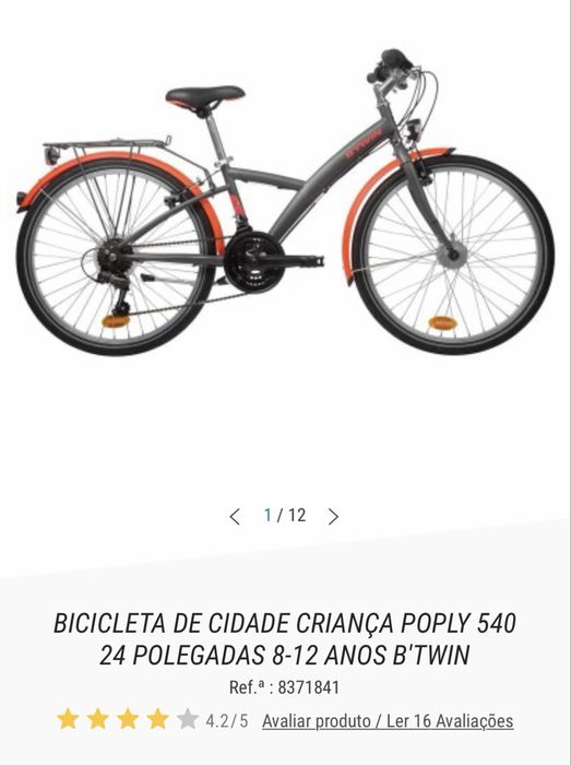 Bicicleta de cidade criança POPLY 540 24”