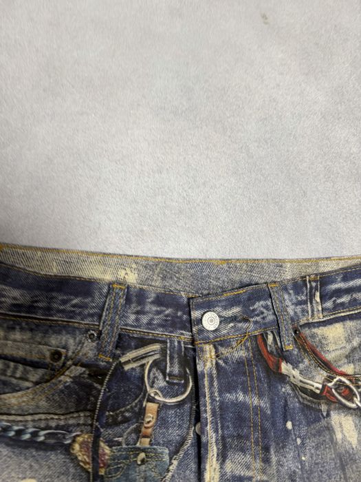 штаны штани ACNE STUDIOS painted printed jeans  S M l vetements balenciaga project gr protoocol index