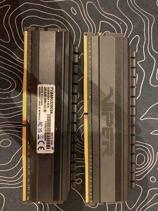 Patriot 8GB (2x4GB) 3200MHz CL16 Viper 4 Blackout