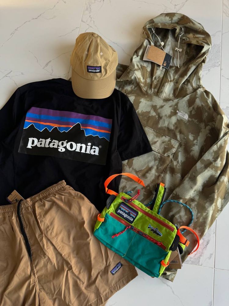 Patagonia / c.p company (набор офника !) футболки,штани, кепки, шорти ...