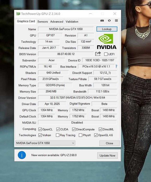 Acer A715-51 (i5 7300hq, 8 Gb, SSD 240 Gb, GTX 1050m 2 Gb, FHD)