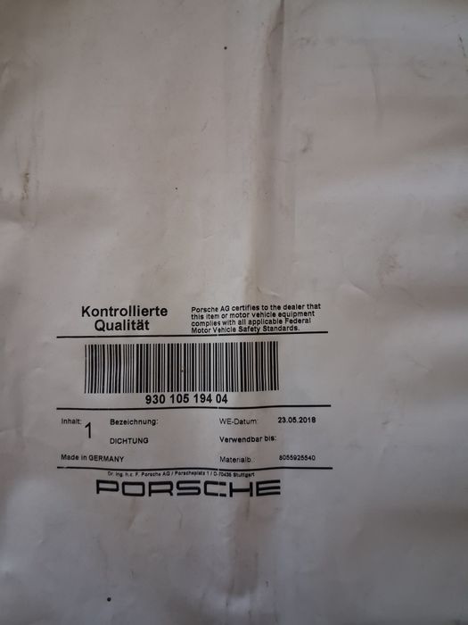 Lote de Juntas de Tampa de Válvulas Porsche 911 / Turbo (Clássicos) - Originais e Victor Reinz