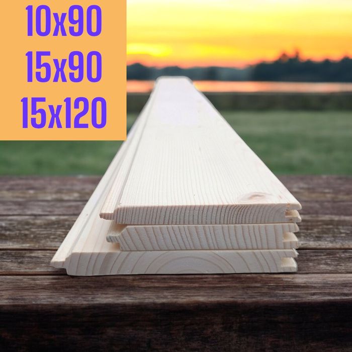 Podbitka Boazeria deska 15x120 świerk szlifowany listwa