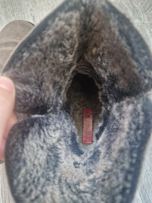 Замшеві зимові чобітки на хутрі, розмір 38