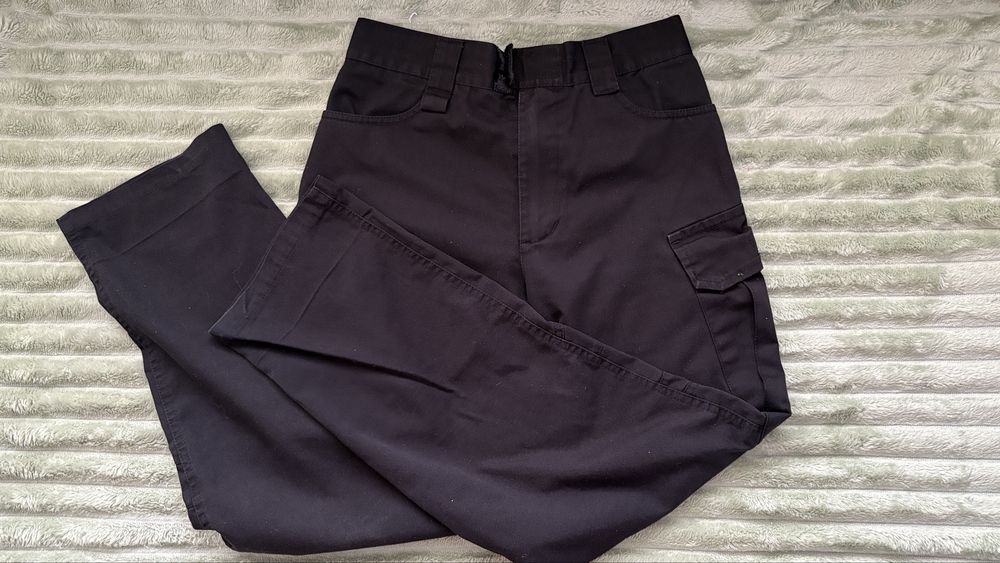 Spodnie harcerskie dlugie bojówki czarne r.158