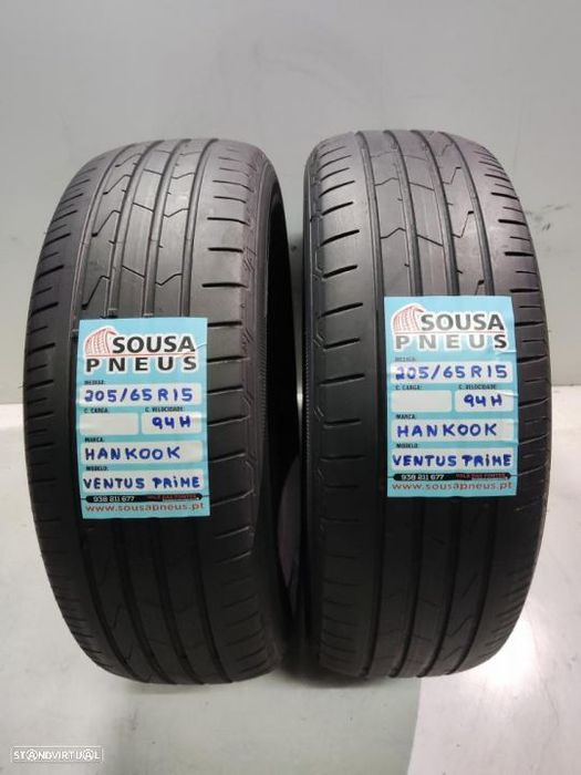 2 pneus semi novos 205-65r15 hankook - oferta dos portes 85 euros