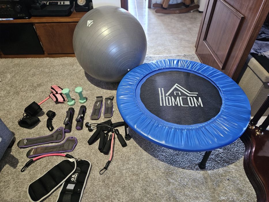 Lote de Fitness Completo por 50€ – Trampolim Homcom + AcessóriosPreço: 50 €