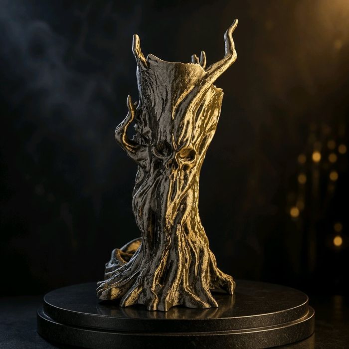 Zmiennobarwna Wieża do Kości Przeklęte Drzewo Unikalny Design DnD RPG