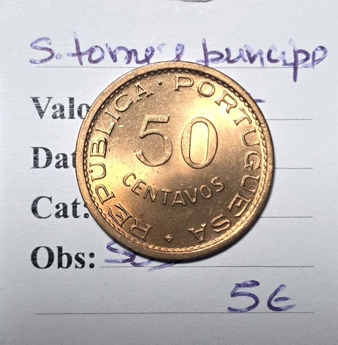 50 centavos 1971 São Tomé e príncipe