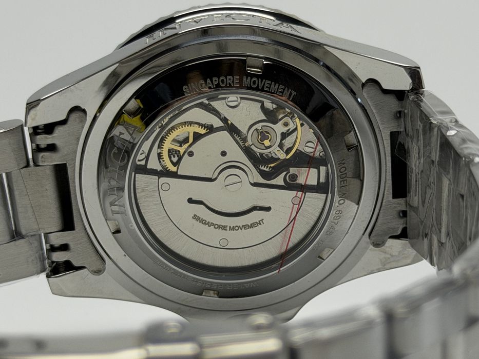 Invicta 69748, invicta pro diver automatic, годинник автомат, сріблястий чоловічий годинник