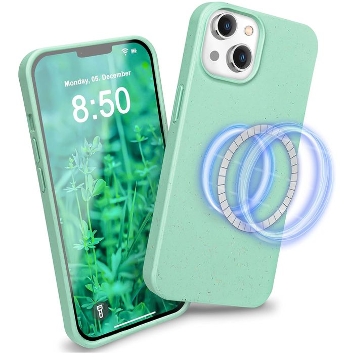 Eco Etui Iphone 14 Plus Magsafe Zielone Obudowa Case Nalia Turkusowe