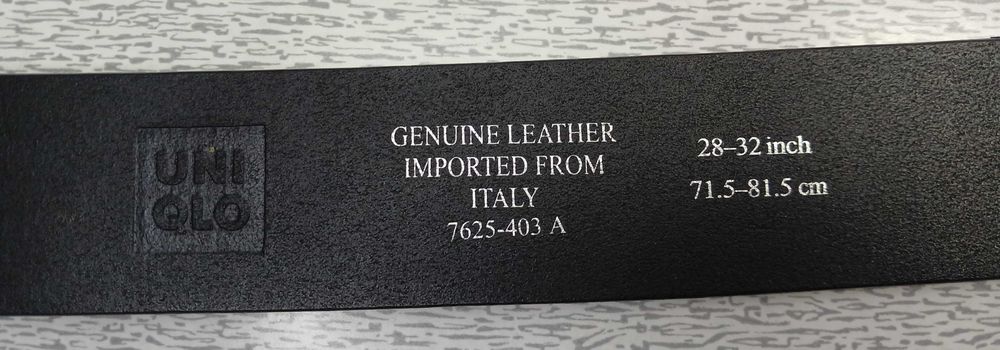Ремінь шкіряний UNIQLO, Italy (71,5 - 81,5)