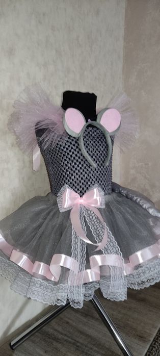 Костюм  для дівчинки мишки, спідничка,обруч