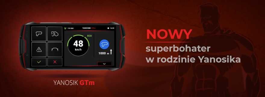 Yanosik GTm z dotykowym ekranem z 1 rok abonamentem Kielce Montaż