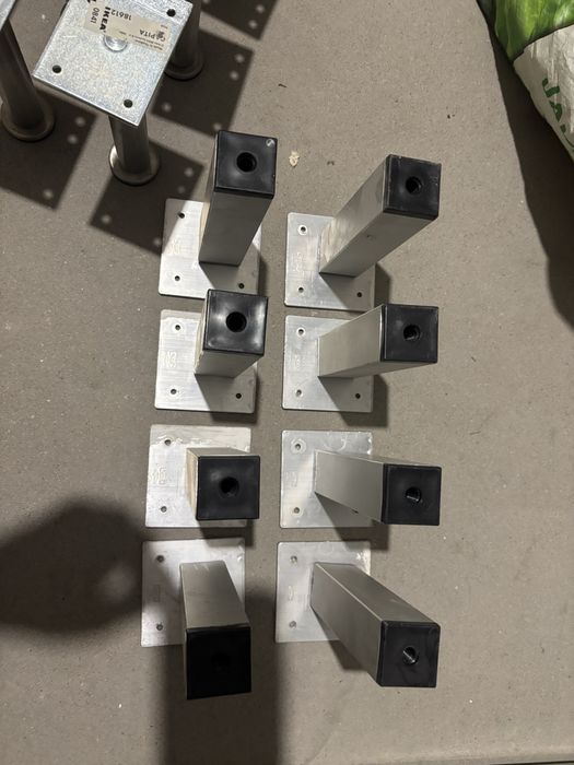 Nozki aluminiowe do mebli szafeo ikea 8 szt