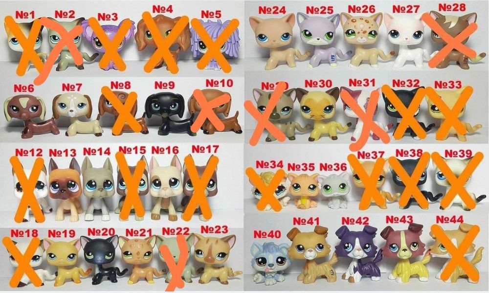 Уценка Littlest Pet Shop LPS ЛПС Пет Шоп Кошка Такса Колли Спаниел Дог