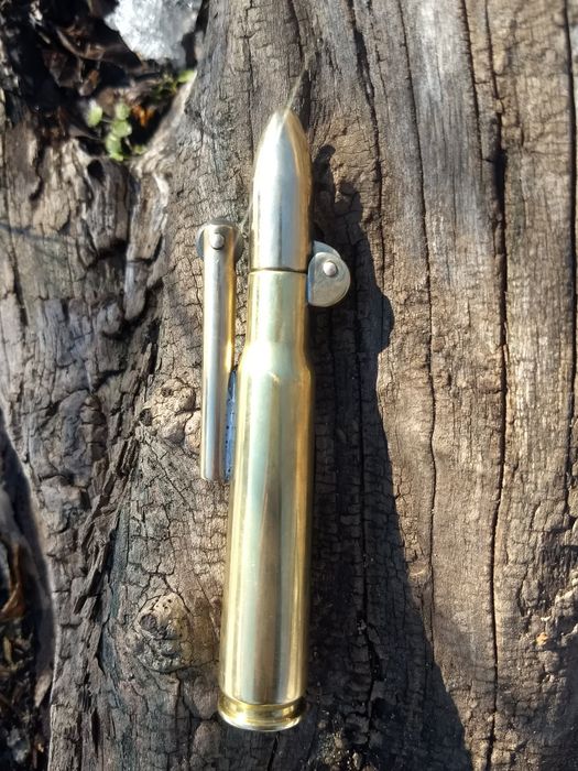 Зажигалка латунная Метро ручная работа