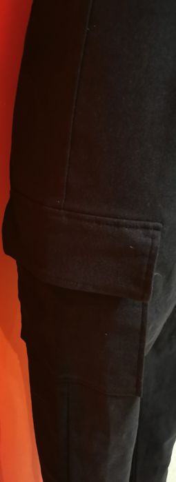 Spodnie czarne bojówki łańcuszek