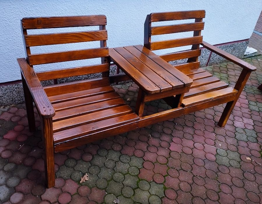 Ławka , Ławki ogrodowe ze stolikiem,  krzesła, meble ogrodowe, fotele