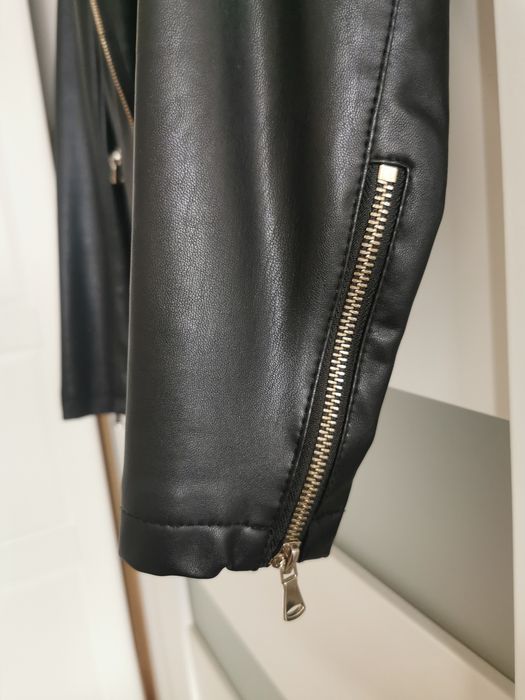 Ramoneska kurtka skórzana z ekoskóry r. 34 Mohito czarna