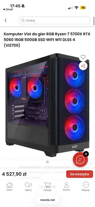 Komputer gamingowy RTX 5060 | Amd ryzen 7 5700x | 16gb ram